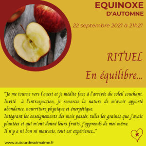 Read more about the article Rituel d’équinoxe d’automne- Mabon 2021