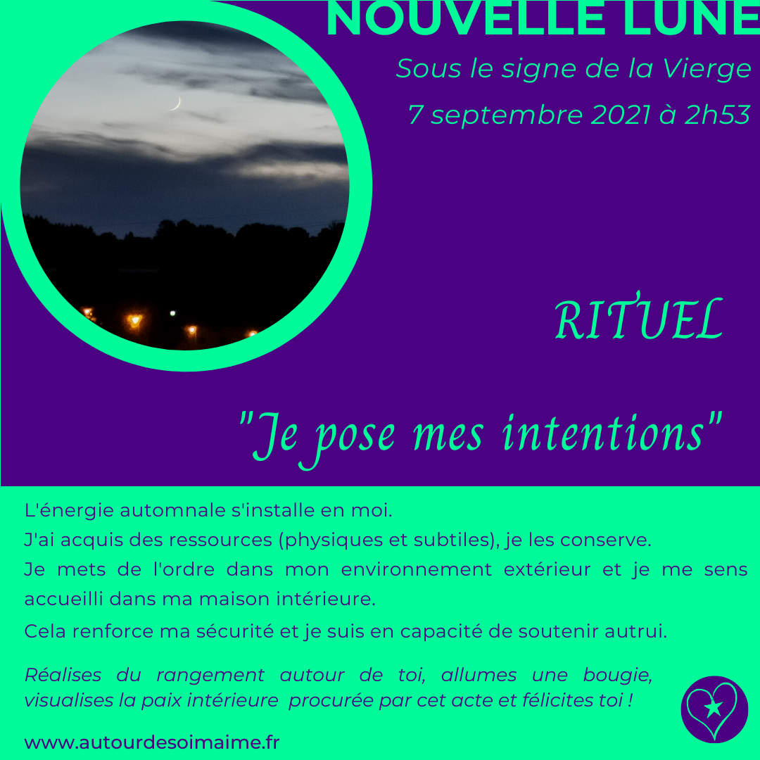 Nouvelle Lune de la Vierge 7 septembre 2021