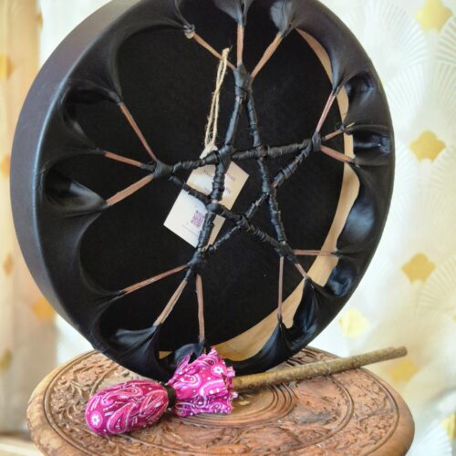 Tambour chamanique - Daim black - 40cm